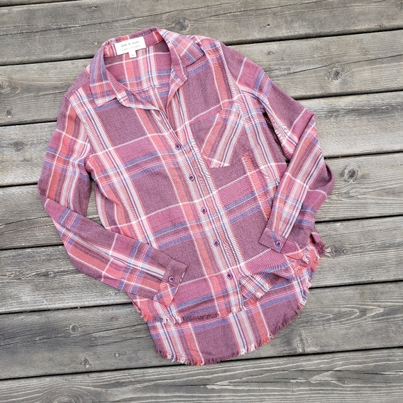 cloth & stone | fray button down - Picture 4 of 7